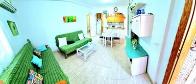 Zona de estar de Bajo VERAMAR 5 Vera Playa primera línea de playa