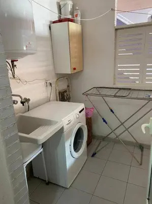 Una cocina o zona de cocina en Vacaciones en la playa