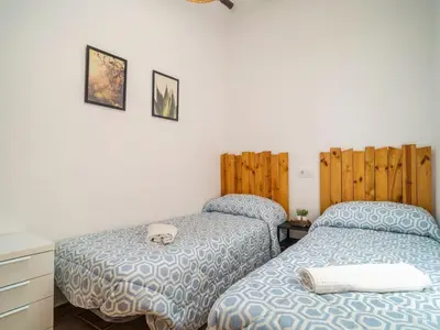 Cama o camas de una habitación en Rural House Adra near Beaches & Views