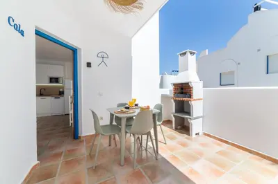Una cocina o zona de cocina en Apartamentos Lizamar San José Cabo de Gata