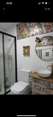 Un baño de Coqueto loft en la playa
