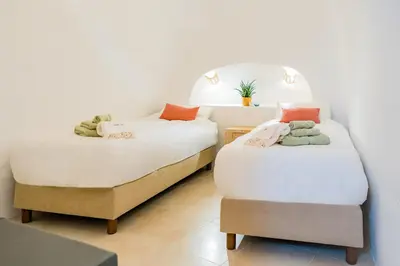 Cama o camas de una habitación en Casa Lua Galera