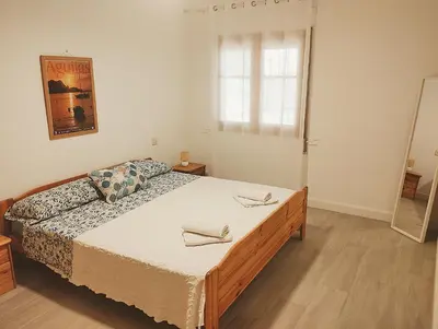 Cama o camas de una habitación en RESIDENCIA TORTUGA MORA
