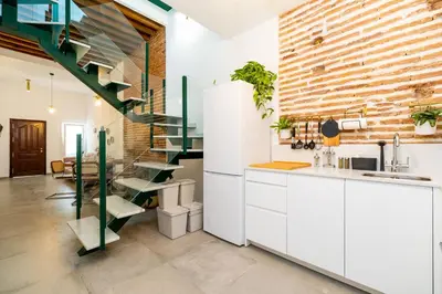 Una cocina o zona de cocina en Casa Bonita
