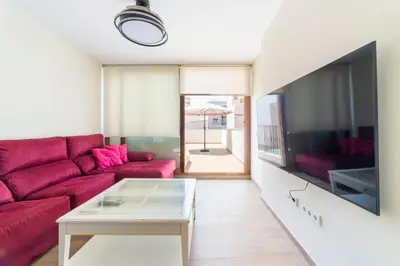 Una televisión o centro de entretenimiento en Las Terrazas de Casa Gómez