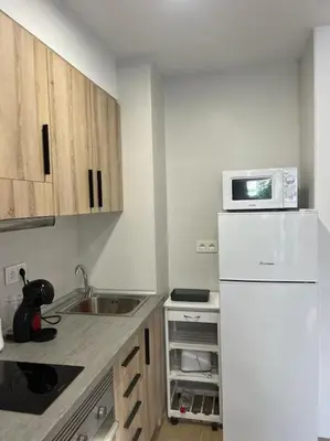 Una cocina o zona de cocina en Entremares, estudio a 150 metros playa