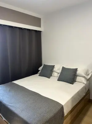 Cama o camas de una habitación en Entremares, estudio a 150 metros playa