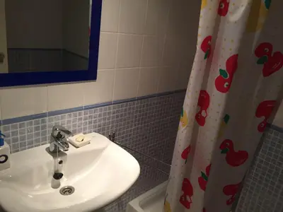 Un baño de Apartamento increible, Playazo de Vera, 3 habitaciones, segunda línea de Playa