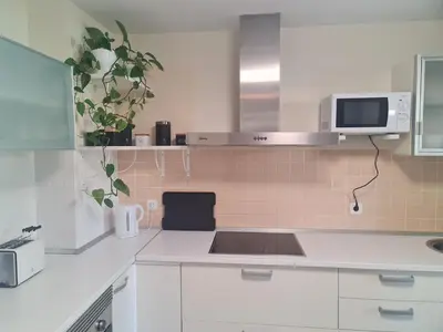 Una cocina o zona de cocina en Ap-to Frente al Mar VillaRomana
