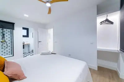 Cama o camas de una habitación en Exclusivo Loft Catedral