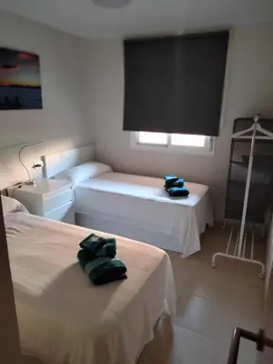 Cama o camas de una habitación en Apartamento Como en Casa - Cala Marqués - Vera Playa