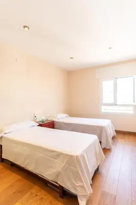 Cama o camas de una habitación en Trendy Homes Almerimar Seaview Penthouse