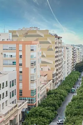 Vista general de Almería o vista desde el apartamento