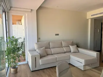 Zona de estar de Apartamento moderno centro Aguilas 150m playa