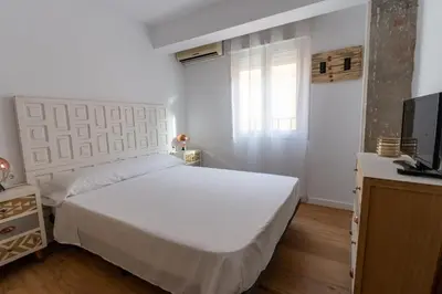 Cama o camas de una habitación en Casa Moreda