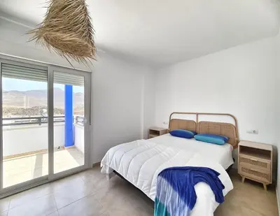 Cama o camas de una habitación en Villa Galerna de Mar