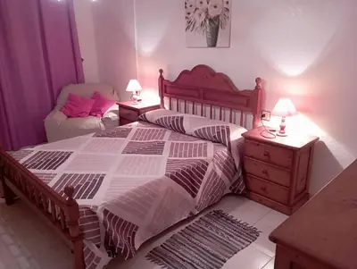 Cama o camas de una habitación en Apartamento 3 habitaciones -50 metros playa