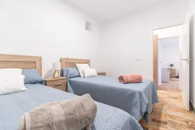 Cama o camas de una habitación en Casa rural Acueducto