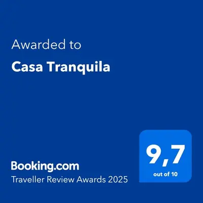 Certificado, premio, señal o documento que está expuesto en Casa Tranquila