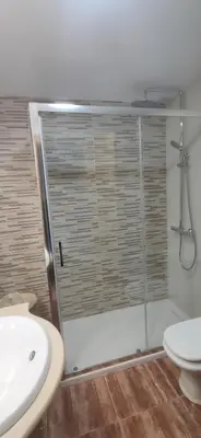 Un baño de bonito apartamento en aguadulce