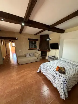 Cama o camas de una habitación en Casa El sotillo bajo
