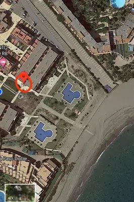 Plano de Acceso directo a playa naturista de Vera