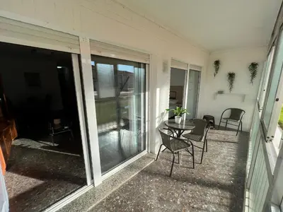 Un balcón o terraza de Apartamento Las Gaviotas Aguadulce con Piscina y Jardin