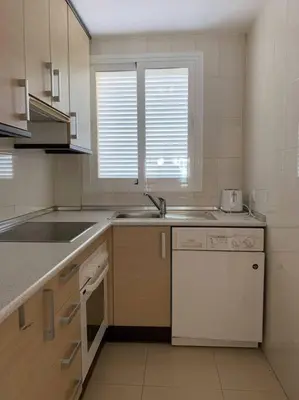 Una cocina o zona de cocina en Precioso y tranquilo apartamento en Carboneras