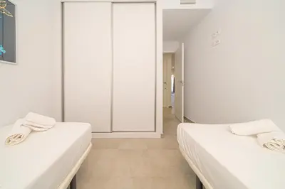 Cama o camas de una habitación en Luna