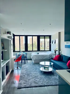 Zona de estar de Apartamento en Aguadulce Playa con vistas al mar y piscina