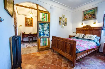 Cama o camas de una habitación en Casa don Eliseo
