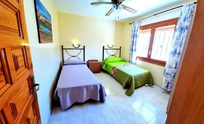 Cama o camas de una habitación en Apartamento de 1 dormitorio Vera Coast Vera playa 550 m de la playa