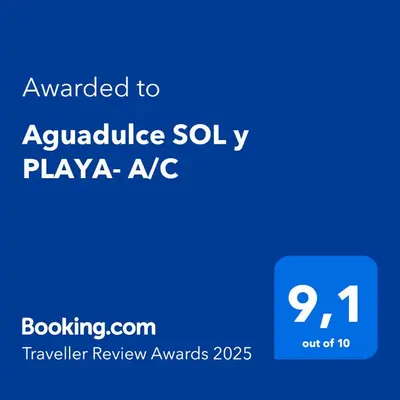 Certificado, premio, señal o documento que está expuesto en Aguadulce SOL y PLAYA- A/C