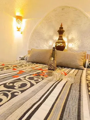 Cama o camas de una habitación en Casa Cueva The Exclusive Royal Andalusian Cave