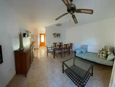 Una televisión o centro de entretenimiento en adosado con piscina en Cabo de Gata 6p