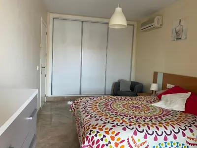 Cama o camas de una habitación en Apartamento Portofino Sun & Beach