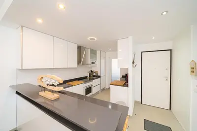 Una cocina o zona de cocina en Tortuga Marina