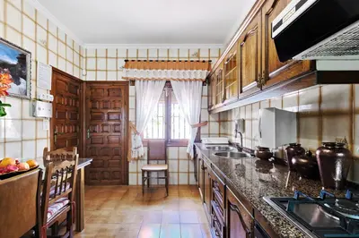Una cocina o zona de cocina en Villa en Lorca Piscina Vistas Terraza y Barbacoa-Venta Ruizo