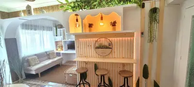 Zona de estar de WABI BEACH LUXURY HOUSE - Excelente Ubicacion!! Centro y Frente a Playa Colonia con Aire