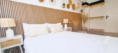 Cama o camas de una habitación en WABI BEACH LUXURY HOUSE - Excelente Ubicacion!! Centro y Frente a Playa Colonia con Aire