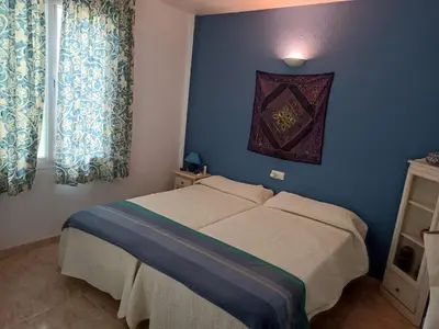 Cama o camas de una habitación en Vera Natura Apartamento Angela