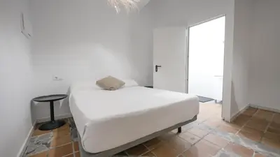 Cama o camas de una habitación en Cortijo EL CHAMAN LOS ESCULLOS