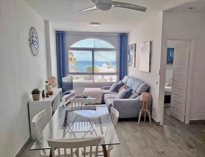 Zona de estar de Modern Seaview Apartment - Mojacar Beach