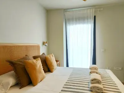 Cama o camas de una habitación en San José Suites 3 Hab, Piscina, solárium y WiFi