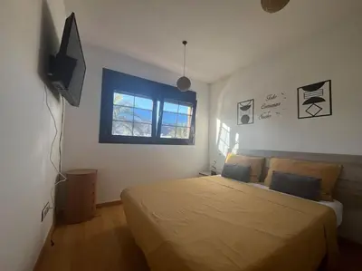 Cama o camas de una habitación en Apartamento en Roquetas de Mar II