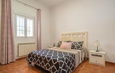 Cama o camas de una habitación en 2 - Casa La Picacha con piscina Climatizada