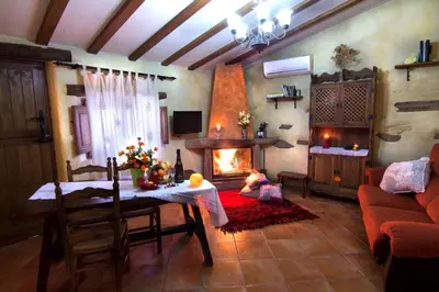 Zona de estar de romantic house for 2 people with jacuzzi
