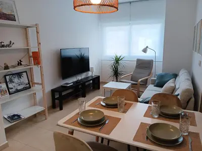 Una televisión o centro de entretenimiento en Apartamento en Águilas