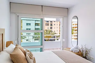 Cama o camas de una habitación en Ático El Faro