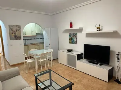 Una televisión o centro de entretenimiento en Casa Ciudad Jardín